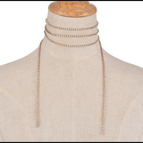 LAST ONE ✨ Crystal Rhinestone Long Bling Necklace - Picture 4 of 5